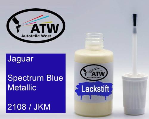 Jaguar, Spectrum Blue Metallic, 2108 / JKM: 20ml Lackstift, von ATW Autoteile West.